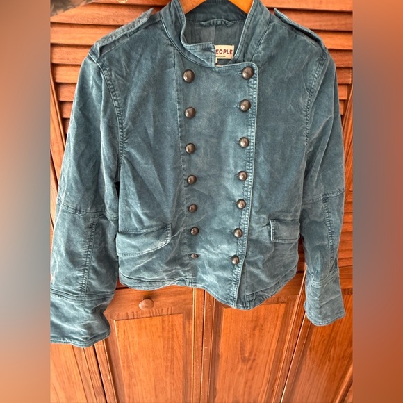 Free People Jackets & Blazers - Lotty Velvet Jacket NWOT still sea